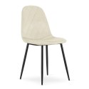 Krzesło ASTI - beż aksamit x 3