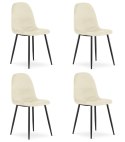 Krzesło COMO - beż aksamit x 4
