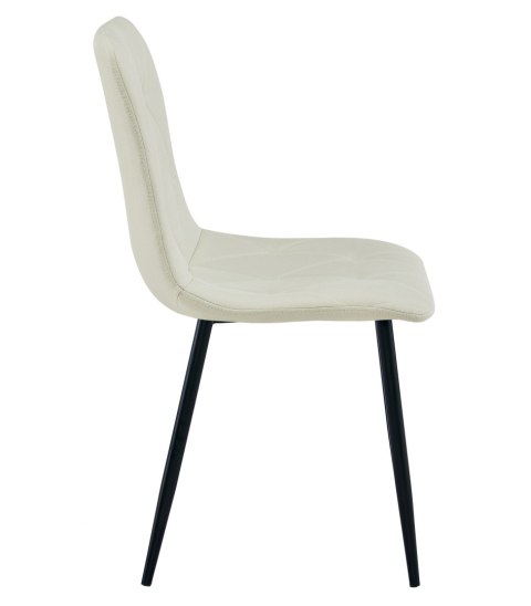 Krzesło LIBRA - beż materiał / nogi czarne x 1