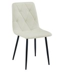 Krzesło LIBRA - beż materiał / nogi czarne x 2