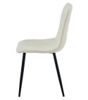 Krzesło LIBRA - beż materiał / nogi czarne x 2