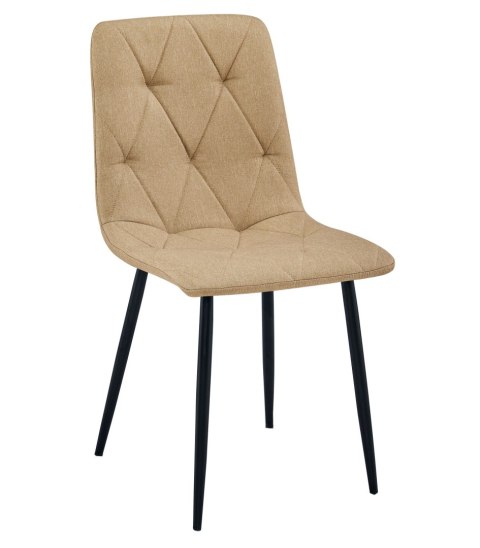 Krzesło LIBRA - brąz materiał / nogi czarne x 2