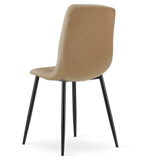 Krzesło LIBRA - brąz materiał / nogi czarne x 2