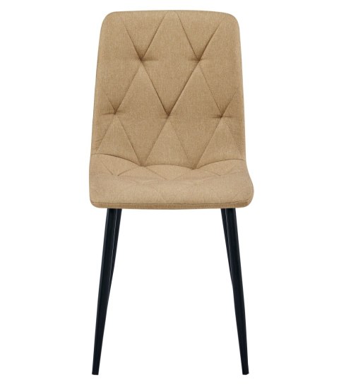 Krzesło LIBRA - brąz materiał / nogi czarne x 3