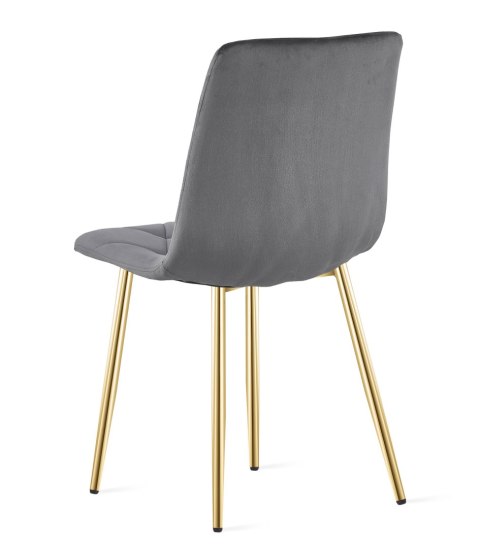 Krzesło LIBRA - ciemny szary aksamit / nogi kolor złoty x 1