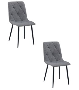 Krzesło LIBRA - ciemny szary materiał / nogi czarne x 2