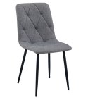 Krzesło LIBRA - ciemny szary materiał / nogi czarne x 4