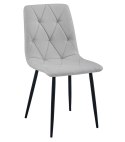 Krzesło LIBRA - jasny szary materiał / nogi czarne x 1
