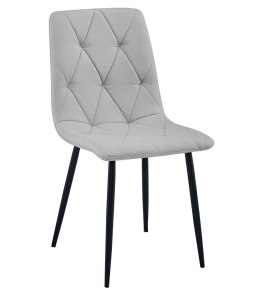 Krzesło LIBRA - jasny szary materiał / nogi czarne x 1