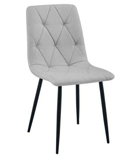 Krzesło LIBRA - jasny szary materiał / nogi czarne x 3