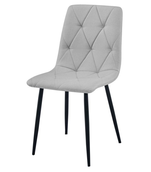 Krzesło LIBRA - jasny szary materiał / nogi czarne x 3