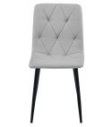Krzesło LIBRA - jasny szary materiał / nogi czarne x 4