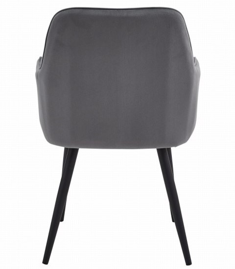 Krzesło NANA - ciemny szary aksamit / nogi czarne x 2