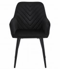 Krzesło NANA - czarny aksamit / nogi czarne x 2