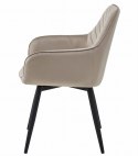 Krzesło NANA360 - ciemny beż aksamit / nogi czarne x 2