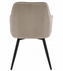 Krzesło NANA360 - ciemny beż aksamit / nogi czarne x 2