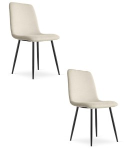 Krzesło RIFT - beż / nogi kolor czarny x 2