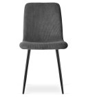 Krzesło RIFT - szary sztruks / nogi kolor czarny x 2
