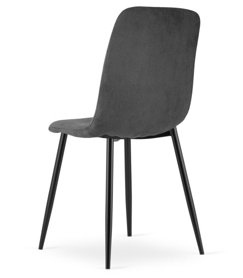 Krzesło RIFT - szary sztruks / nogi kolor czarny x 3