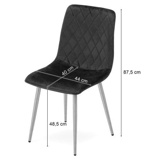 Krzesło TURIN - brązowy aksamit / nogi kolor drewna x 3