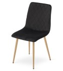 Krzesło TURIN - czarny aksamit / nogi kolor drewna x 3