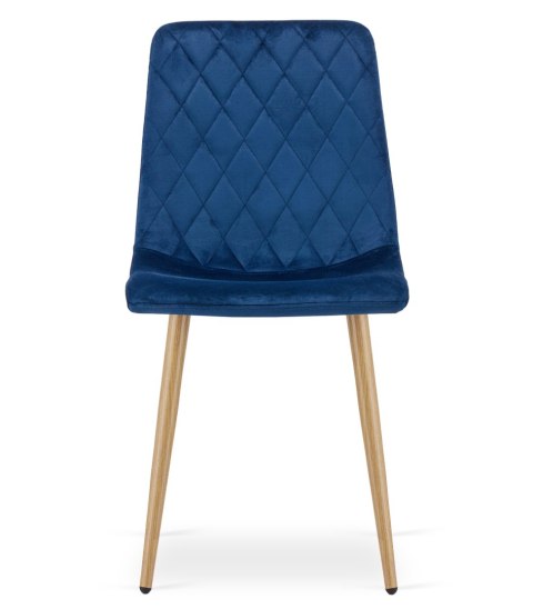 Krzesło TURIN - granat aksamit / nogi kolor drewna x 1
