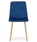 Krzesło TURIN - granat aksamit / nogi kolor drewna x 2