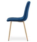 Krzesło TURIN - granat aksamit / nogi kolor drewna x 4