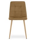 Krzesło KARA - brązowy aksamit / nogi kolor drewna x 4