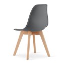 Krzesło KITO ciemnoszare / nogi naturalne x 3