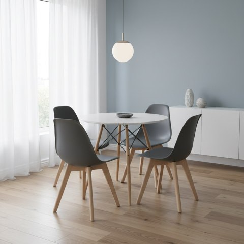 Krzesło KITO ciemnoszare / nogi naturalne x 3