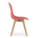 Krzesło KITO cynober / nogi naturalne x 2