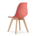 Krzesło KITO cynober / nogi naturalne x 2