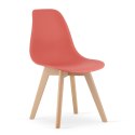 Krzesło KITO cynober / nogi naturalne x 3
