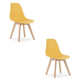Krzesło KITO musztarda / nogi naturalne x 2