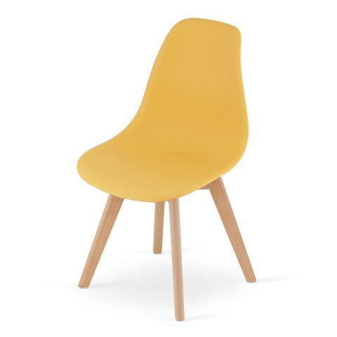 Krzesło KITO musztarda / nogi naturalne x 2