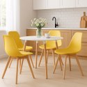 Krzesło KITO musztarda / nogi naturalne x 2