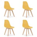 Krzesło KITO musztarda / nogi naturalne x 4
