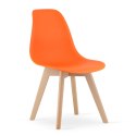 Krzesło KITO pomarańcz / nogi naturalne x 2