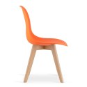 Krzesło KITO pomarańcz / nogi naturalne x 2