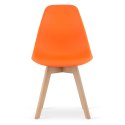 Krzesło KITO pomarańcz / nogi naturalne x 3