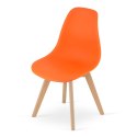 Krzesło KITO pomarańcz / nogi naturalne x 3