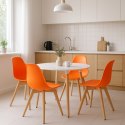 Krzesło KITO pomarańcz / nogi naturalne x 3