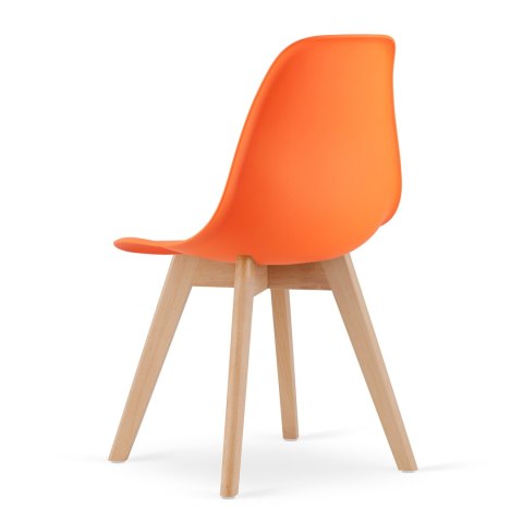 Krzesło KITO pomarańcz / nogi naturalne x 4