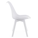 Krzesło MARK - białe / nogi białe x 3