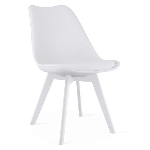 Krzesło MARK - białe / nogi białe x 4