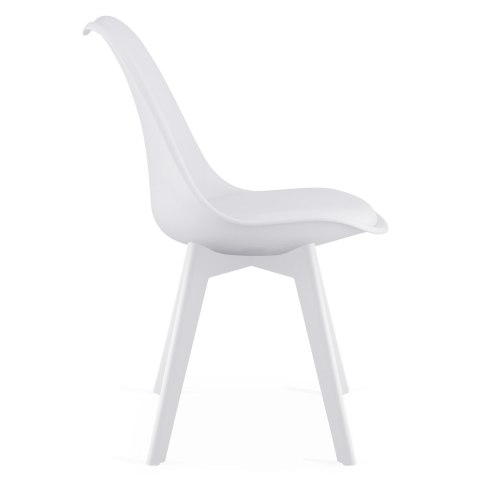 Krzesło MARK - białe / nogi białe x 4