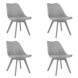 Krzesło MARK - szare / nogi szare x 4