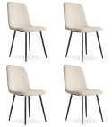 Krzesło RIFT - beż / nogi kolor czarny x 4