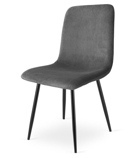 Krzesło RIFT - szary sztruks / nogi kolor czarny x 4